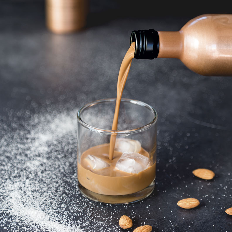 Pouring liqueur in a glass